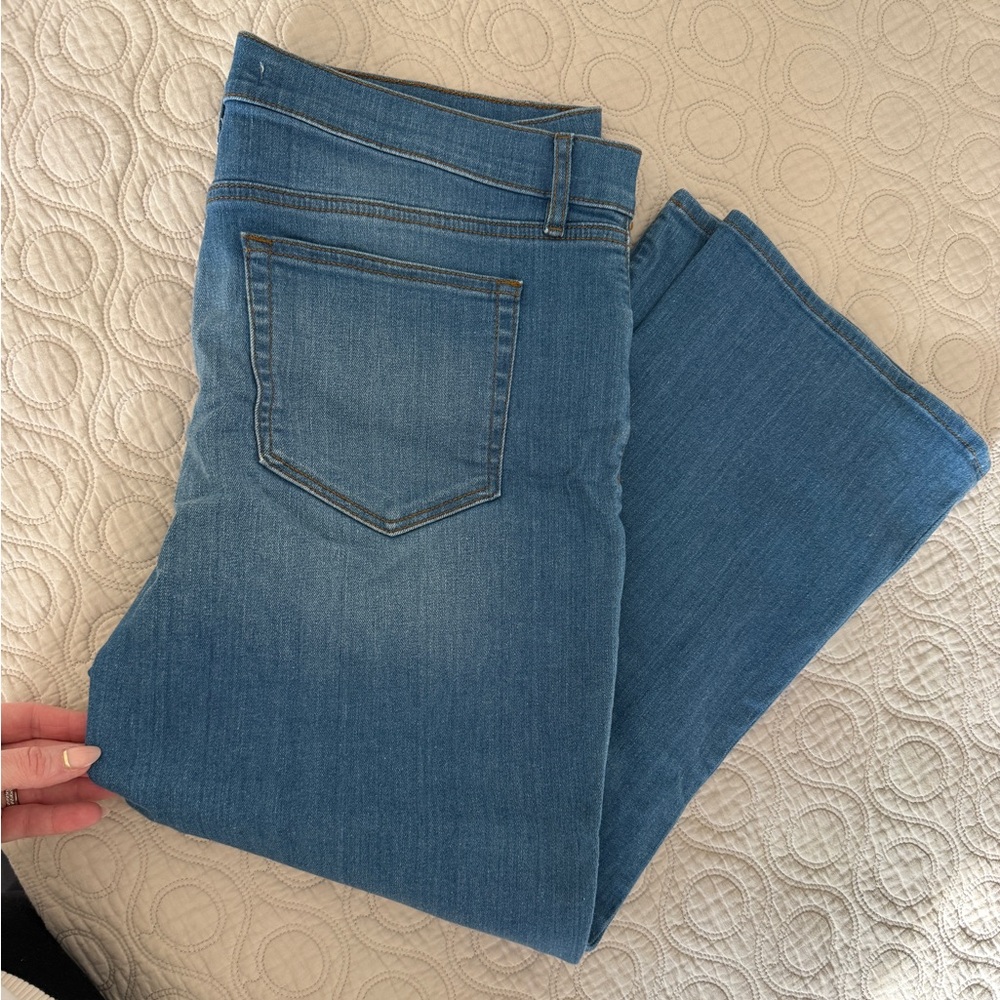 LOFT Button Up kick crop jeans size 12